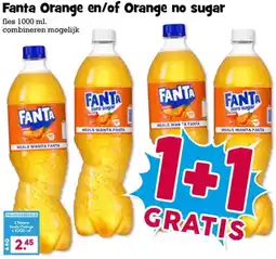 Boon`s Markt Fanta Orange en/of Orange no sugar aanbieding