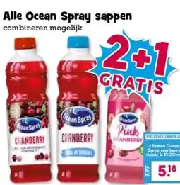 Boon`s Markt Alle Ocean Spray sappen aanbieding