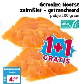 Boon`s Markt Gerookte Noorse zalmfilet getrancheerd aanbieding