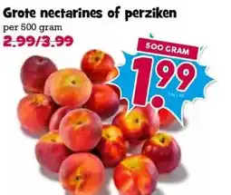 Boon`s Markt Grote nectarines of perziken aanbieding
