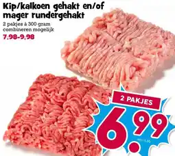 Boon`s Markt Kip/kalkoen gehakt en/of mager rundergehakt aanbieding
