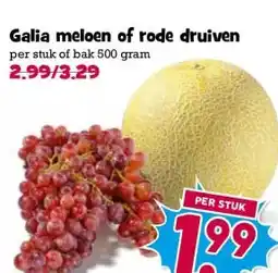 Boon`s Markt Galia meloen of rode druiven aanbieding