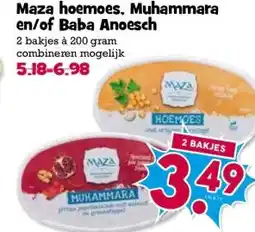 Boon`s Markt Maza hoemoes, Muhammara en/of Baba Anoesch aanbieding
