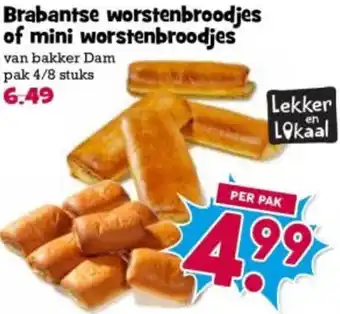 Boon`s Markt Brabantse worstenbroodjes of mini worstenbroodjes aanbieding
