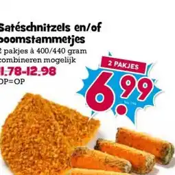 Boon`s Markt Satéschnitzels en/of boomstammetjes aanbieding