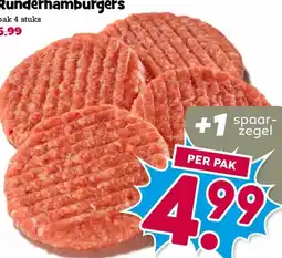 Boon`s Markt Runderhamburgers aanbieding
