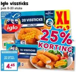 Boon`s Markt Iglo vissticks aanbieding