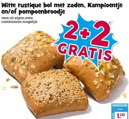 Boon`s Markt Witte rustique bol met zaden, Kampioentje en/of pompoenbroodje aanbieding