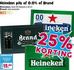 Boon`s Markt Heineken pils of 0.0% of Brand aanbieding