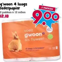 Boon`s Markt g'woon 4 laags toiletpapier aanbieding
