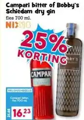 Boon`s Markt Campari bitter of Bobby's Schiedam dry gin aanbieding