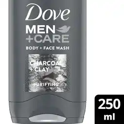 Albert Heijn Dove Men shower charcoal & clay aanbieding