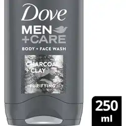 Albert Heijn Dove Men shower charcoal & clay aanbieding