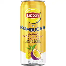 Albert Heijn Lipton Ice tea kombucha mango passionfruit aanbieding