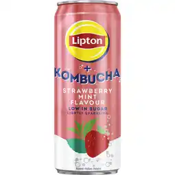Albert Heijn Lipton Ice tea kombucha strawberry mint flavour aanbieding
