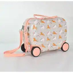 Albert Heijn Princess traveller Kids ride on trolley unicorn aanbieding