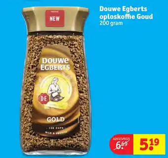 Kruidvat Douwe egberts oploskoffie goud 200g aanbieding