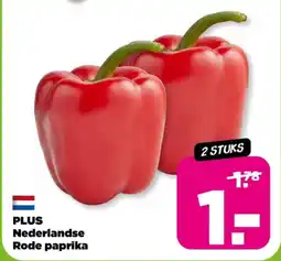 PLUS Plus nederlandse rode paprika aanbieding