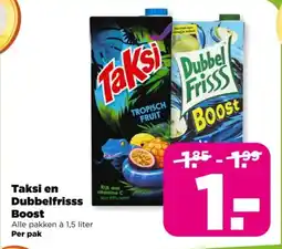 PLUS Taksi en dubbelfrisss boost aanbieding