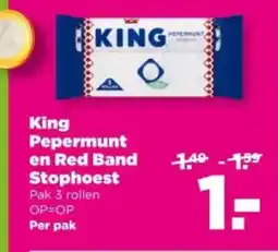 PLUS King pepermunt en red band stophoest aanbieding
