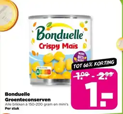 PLUS Bonduelle groenteconserven aanbieding