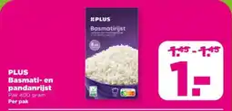 PLUS Plus basmati en pandanrijst aanbieding