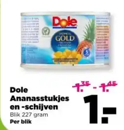 PLUS Dole Ananasstukjes en schijven aanbieding