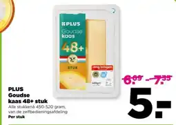 PLUS Plus goudse kaas 48+ stuk aanbieding