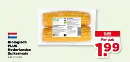 PLUS Biologisch plus nederlandse suikermais aanbieding