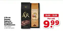 PLUS L'or en douwe egberts excellent koffiebonen aanbieding