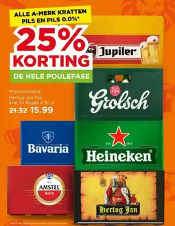 PLUS Alle a merk kratten pils en pils 0.0%* aanbieding