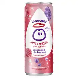 PLUS Innocent Juicy water with bubbles raspberry aanbieding