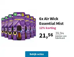 Plein.nl 6x Air Wick Essential Mist aanbieding