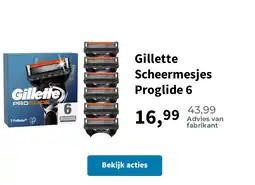 Plein.nl Gillette Scheermesjes Proglide 6 aanbieding