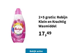 Plein.nl 2+5 gratis: Robijn Klein en Krachtig Wasmiddel aanbieding