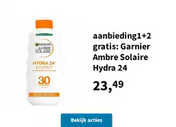 Plein.nl aanbieding1+2 gratis: Garnier Ambre Solaire Hydra 24 aanbieding