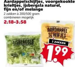 Coop Aardappelschijfjes, voorgekookte krieltjes, ijsbergsla naturel, fijn en/of melange aanbieding