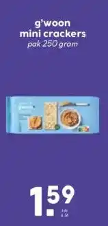 Coop g'woon mini crackers aanbieding