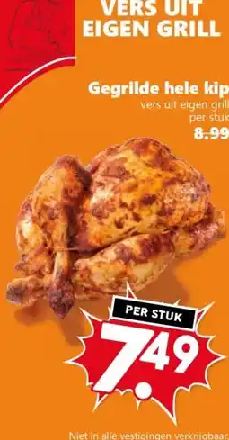 Coop Gegrilde hele kip aanbieding