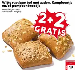 Coop Witte rustique bol met zaden, Kampioentje en/of pompoenbroodje aanbieding