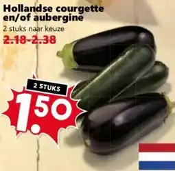 Coop Hollandse courgette en/of aubergine aanbieding