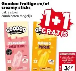 Coop Goodoo fruitige en/of creamy sticks aanbieding
