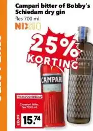 Coop Campari bitter of Bobby's Schiedam dry gin aanbieding