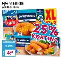 Boon`s Markt Iglo vissticks aanbieding