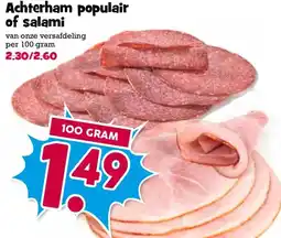 Boon`s Markt Achterham populair of salami aanbieding