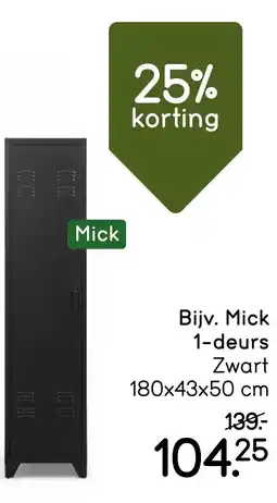 Leen Bakker Kledingkast Mick aanbieding