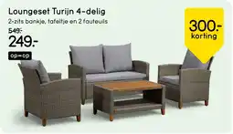 Leen Bakker Loungeset Turijn 4-delig aanbieding