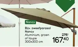 Leen Bakker Zweefparasol Nancy aanbieding