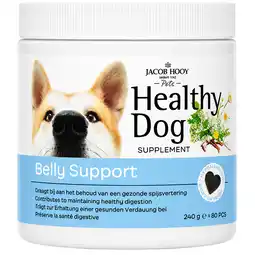 Holland & Barrett 1+1 gratis | Jacob Hooy Pets Healthy Dog Belly Support - 80 stuks aanbieding