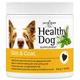 Holland & Barrett 1+1 gratis | Jacob Hooy Pets Healthy Dog Skin & Coat - 80 stuks aanbieding